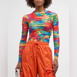 NWT SER.O.YA Janey Multicolor Top Size XS Abstract Palm SER. O. YA